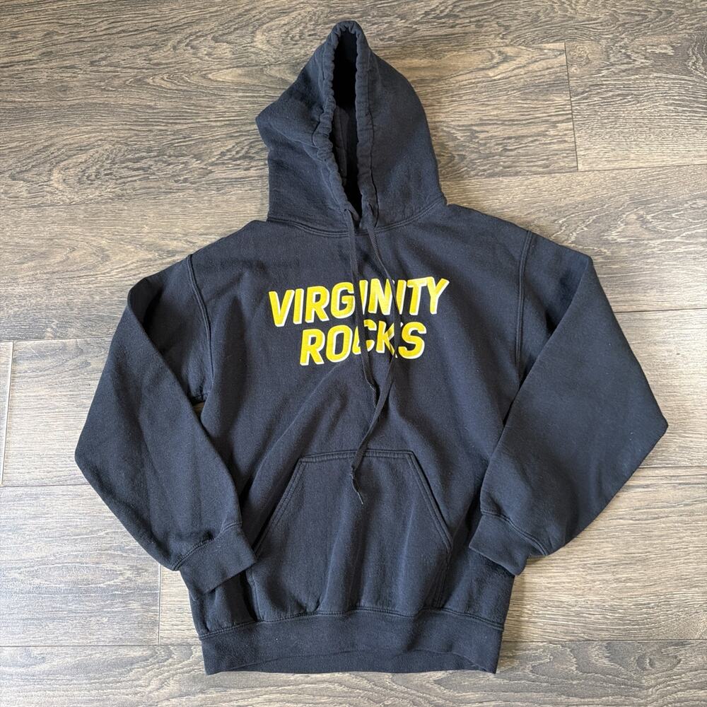 Danny Duncan Virginity Rocks Hoodie Black Graphic Streetwear Y2K Hype Size Small